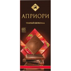 Шоколад темный АПРИОРИ с клубникой, 100г в магазинах Лента