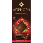 Шоколад горький АПРИОРИ с вишневыми кусочками и миндалем, 100г