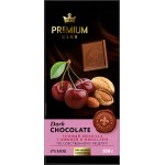 Шоколад темный PREMIUM CLUB с вишневыми кусочками и миндалем, 100г Шоколад темный PREMIUM CLUB с вишневыми кусочками и миндалем, 100г