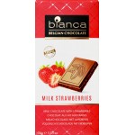 Шоколад молочный BIANCA с кусочками клубники, 100г