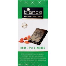 Шоколад горький BIANCA какао с миндалем, 100г в магазинах Лента