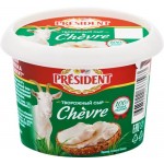 Сыр творожный из козьего молока PRESIDENT Chevre 60%, без змж, 140г