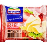Сыр плавленый HOCHLAND с ветчиной 45%, ломтики, без змж, 150г