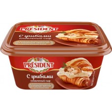 Сыр плавленый PRESIDENT с грибами 45%, без змж, 400г в магазинах Лента