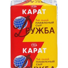 Сыр плавленый КАРАТ Дружба 45%, без змж, 90г в магазинах Лента