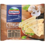 Сыр плавленый HOCHLAND с грибами 45%, ломтики, без змж, 150г