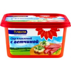 Сыр плавленый ЛЕНТА с ветчиной 50%, без змж, 400г в магазинах Лента
