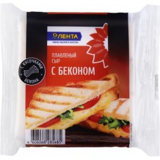 Сыр плавленый ЛЕНТА С беконом, 45%, без змж, слайсы, 130г в магазинах Лента