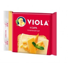 Сыр плавленый VIOLA Четыре сыра, ломтики, без змж, 140г в магазинах Лента