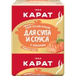 Сыр плавленый КАРАТ Для супа и соуса с лососем 45%, без змж, 90г