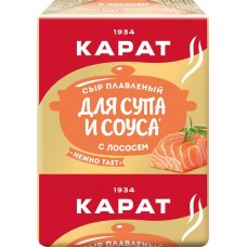 Сыр плавленый КАРАТ Для супа и соуса с лососем 45%, без змж, 90г в магазинах Лента