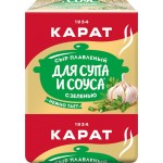 Сыр плавленый КАРАТ Для супа и соуса с зеленью 45%, без змж, 90г