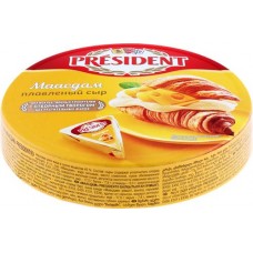 Сыр плавленый PRESIDENT Маасдам 45%, без змж, 140г в магазинах Лента