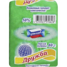 Продукт плавленый ПЕРЕЯСЛАВЛЬ Классический Дружба 50%, с змж, 80г в магазинах Лента