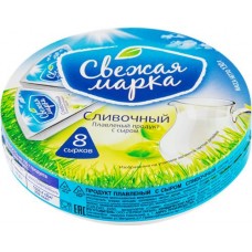Продукт плавленый СВЕЖАЯ МАРКА Сливочный с сыром 45%, с змж, 130г в магазинах Лента