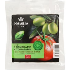 Сыр PREMIUM CLUB с оливками и томатами 50%, без змж, 200г в магазинах Лента
