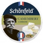 Сыр SCHONFELD Camembert с белой плесенью с оливками 45%, без змж, 125г Сыр SCHONFELD Camembert с белой плесенью с оливками 45%, без змж, 125г