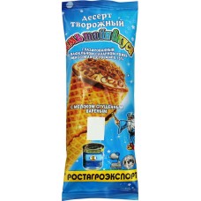 Десерт творожный глазированный РОСТАГРОЭКСПОРТ 7 тайн вкуса с варенкой в вафельном рожке 15%, без змж, 60г в магазинах Лента