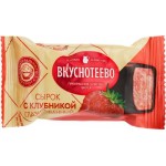 Сырок творожный глазированный ВКУСНОТЕЕВО Премиум с клубникой 15%, без змж, 40г Сырок творожный глазированный ВКУСНОТЕЕВО Премиум с клубникой 15%, без змж, 40г