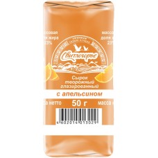Сырок творожный глазированный СВИТЛОГОРЬЕ с апельсином в кондитерской глазури 23%, без змж, 50г в магазинах Лента