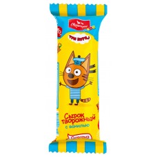 Сырок творожный глазированный СВИТЛОГОРЬЕ Три кота с ванилью 16%, без змж, 40г в магазинах Лента