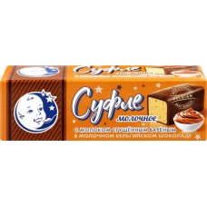 Суфле молочное ЗАВОД ИМЕНИ ПАСТУХОВА с молоком сгущенным вареным в молочном бельгийском шоколаде, без змж, 50г в магазинах Лента