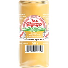 Сырок глазированный СВИТЛОГОРЬЕ Золотая Ириска в карамельной глазури 23%, без змж, 50г в магазинах Лента