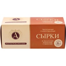 Сырок творожный глазированный А.РОСТАГРОКОМПЛЕКС с ванилью в молочном шоколаде 15%, без змж, 6x25г в магазинах Лента