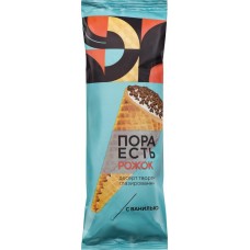 Десерт творожный глазированный ПОРА ЕСТЬ с ванилью в вафельном сахарном рожке 10%, без змж, 30г в магазинах Лента