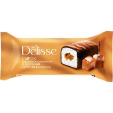 Сырок творожный глазированный DELISSE с начинкой соленая карамель 26%, без змж, 40г в магазинах Лента