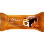 Сырок творожный глазированный DELISSE с вареной сгущенкой и печеньем 26%, без змж, 40г Сырок творожный глазированный DELISSE с вареной сгущенкой и печеньем 26%, без змж, 40г
