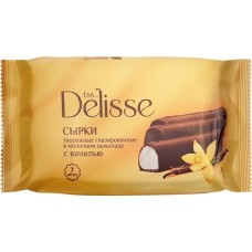 Сырки творожные глазированные DELISSE с ванилью в молочном шоколаде 15%, без змж, 7x25г в магазинах Лента