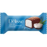 Сырок творожный глазированный DELISSE с кокосом 26%, без змж, 40г Сырок творожный глазированный DELISSE с кокосом 26%, без змж, 40г