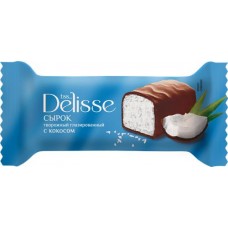 Сырок творожный глазированный DELISSE с кокосом 26%, без змж, 40г в магазинах Лента