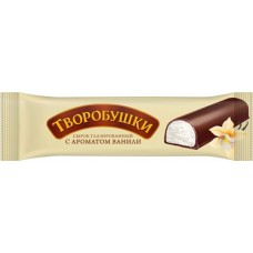 Сырок творожный глазированный ТВОРОБУШКИ с начинкой ваниль 20%, без змж, 40г в магазинах Лента