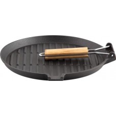 Сковорода-гриль MALLONY 27см со складной ручкой чугун Арт. 985059 в магазинах Лента
