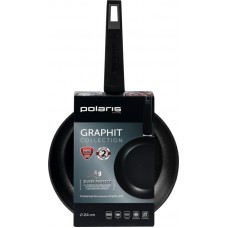 Сковорода POLARIS Graphit 24см, антипригарное покрытие, кованый алюминий, индукция в магазинах Лента