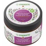 Скраб для тела SYNERGETIC Подтягивающий, Цветущий инжир и лотос, натуральный сахарный, 300мл