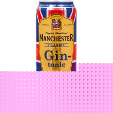 Напиток слабоалкогольный MANCHESTER Джин-тоник классический, 7,2%, ж/б, 0.45л в магазинах Лента