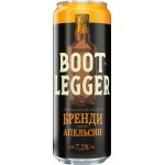 Напиток слабоалкогольный BOOT LEGGER с бренди и вкусом апельсин газированный 7,2%, 0.45л