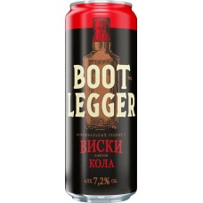 Напиток слабоалкогольный BOOT LEGGER с виски и вкусом кола газированный 7,2%, 0.45л в магазинах Лента