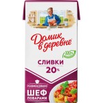 Сливки стерилизованные ДОМИК В ДЕРЕВНЕ 20%, без змж, 480г