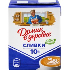 Сливки стерилизованные ДОМИК В ДЕРЕВНЕ 10%, без змж, 200г в магазинах Лента