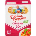 Сливки стерилизованные ДОМИК В ДЕРЕВНЕ 20%, без змж, 200г