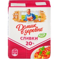 Сливки стерилизованные ДОМИК В ДЕРЕВНЕ 20%, без змж, 200г в магазинах Лента