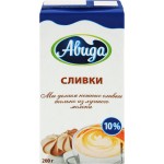 Сливки ультрапастеризованное МК АВИДА 10%, без змж, 200г