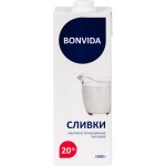 Сливки ультрапастеризованные BONVIDA 20%, без змж, 1000г