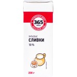 Сливки ультрапастеризованные 365 ДНЕЙ 10%, без змж, 200г