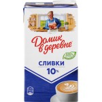 Сливки стерилизованные ДОМИК В ДЕРЕВНЕ 10%, без змж, 950г