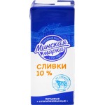 Сливки стерилизованные МИНСКАЯ МАРКА 10%, без змж, 200г